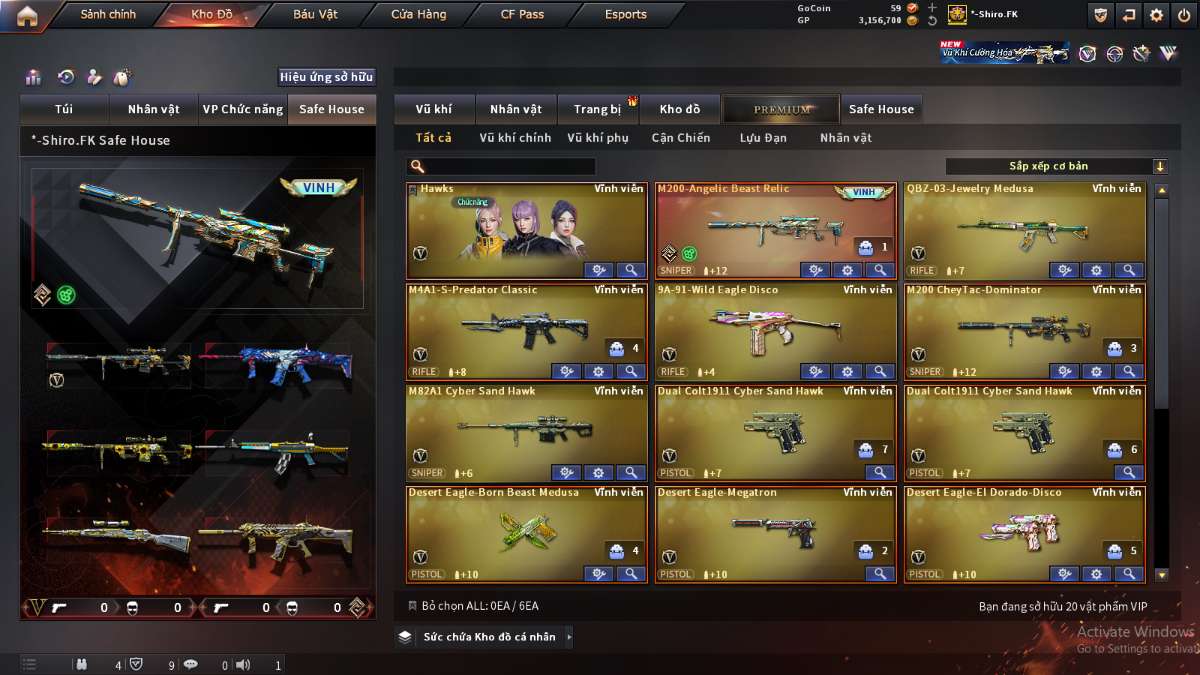 shop acc cf uy tin gia re